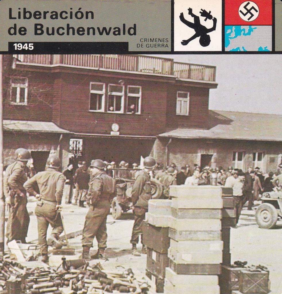 FICHA CRIMENES DE GUERRA: LIBERACION DE BUCHENWALD. 1945