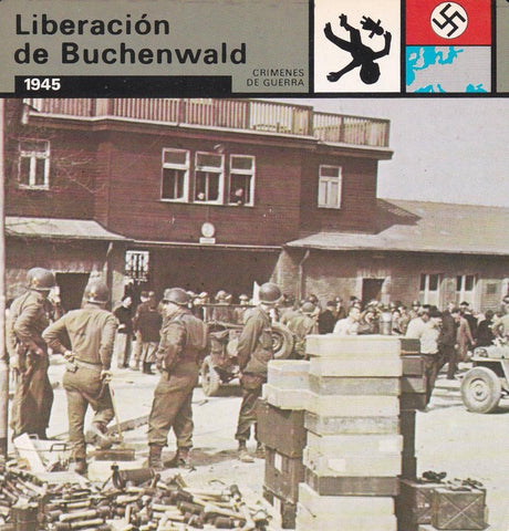 FICHA CRIMENES DE GUERRA: LIBERACION DE BUCHENWALD. 1945