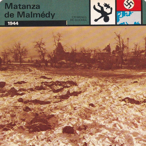 FICHA CRIMENES DE GUERRA: MATANZA DE MALMEDY. 1944