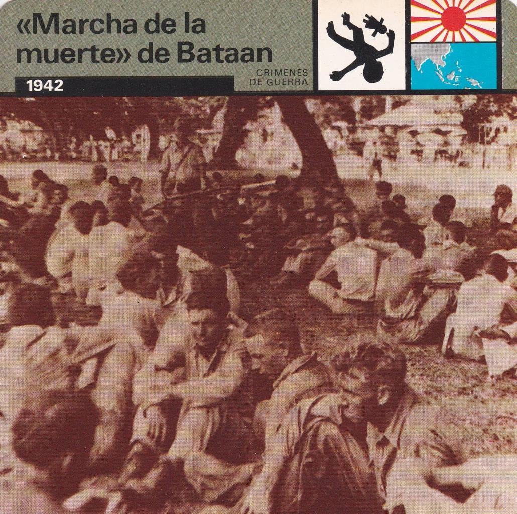 FICHA CRIMENES DE GUERRA: "MARCHA DE LA MUERTE" DE BATAAN. 1942