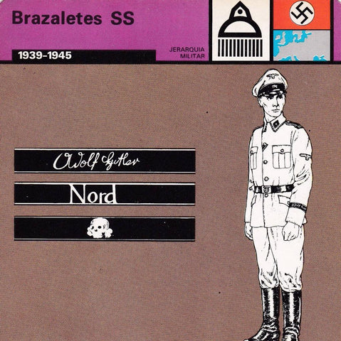 FICHA JERARQUIA MILITAR: BRAZALETES SS. 1939-1945