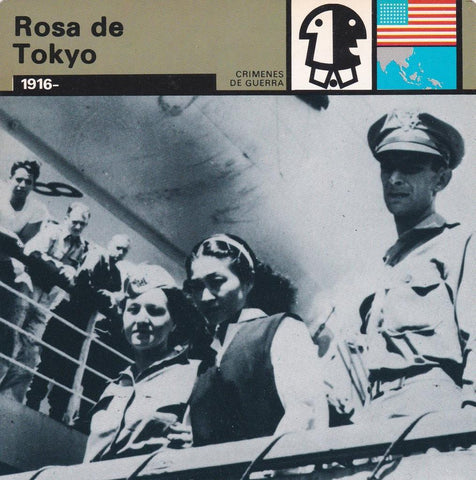 FICHA CRIMENES DE GUERRA: ROSA DE TOKYO. 1916