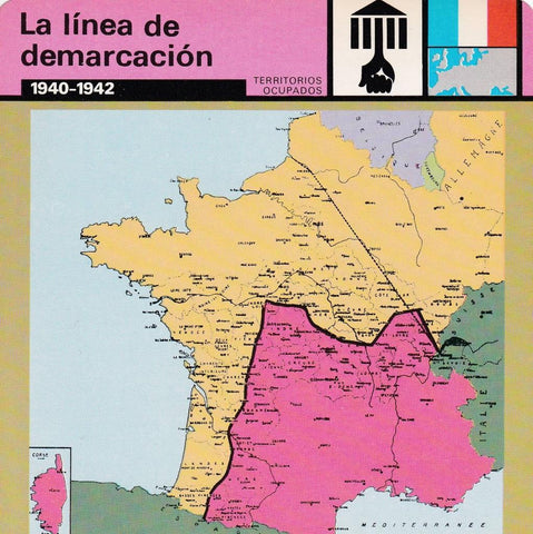 FICHA TERRITORIOS OCUPADOS: LA LINEA DE DEMARCACION. 1940-1942