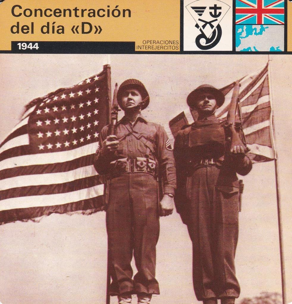 FICHA OPERACIONES INTEREJERCITOS: CONCENTRACION DEL DIA "D". 1944