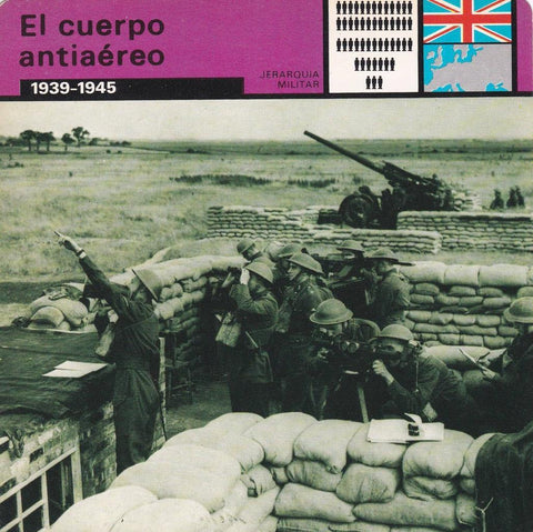 FICHA JERARQUIA MILITAR: EL CUERPO ANTIAEREO. 1939-1945