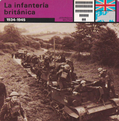 FICHA JERARQUIA MILITAR: LA INFANTERIA BRITANICA. 1934-1945