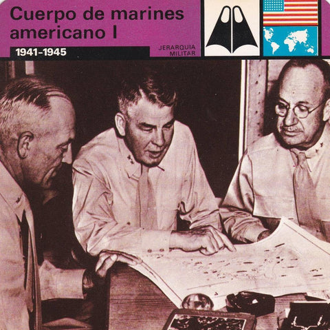 FICHA JERARQUIA MILITAR: CUERPO DE MARINES AMERICANO I. 1941-1945