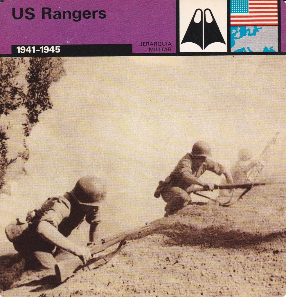 FICHA JERARQUIA MILITAR: US RANGERS. 1941-1945