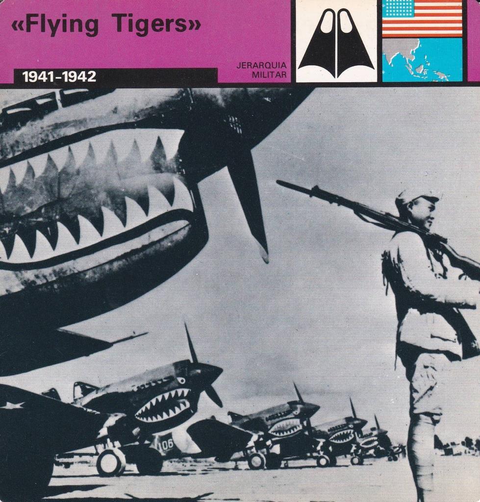 FICHA JERARQUIA MILITAR: "FLYING TIGERS". 1941-1942