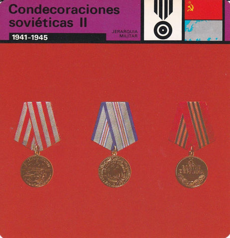 FICHA JERARQUIA MILITAR: CONDECORACIONES SOVIETICAS II. 1941-1945