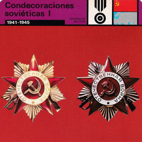 FICHA JERARQUIA MILITAR: CONDECORACIONES SOVIETICAS I. 1941-1945