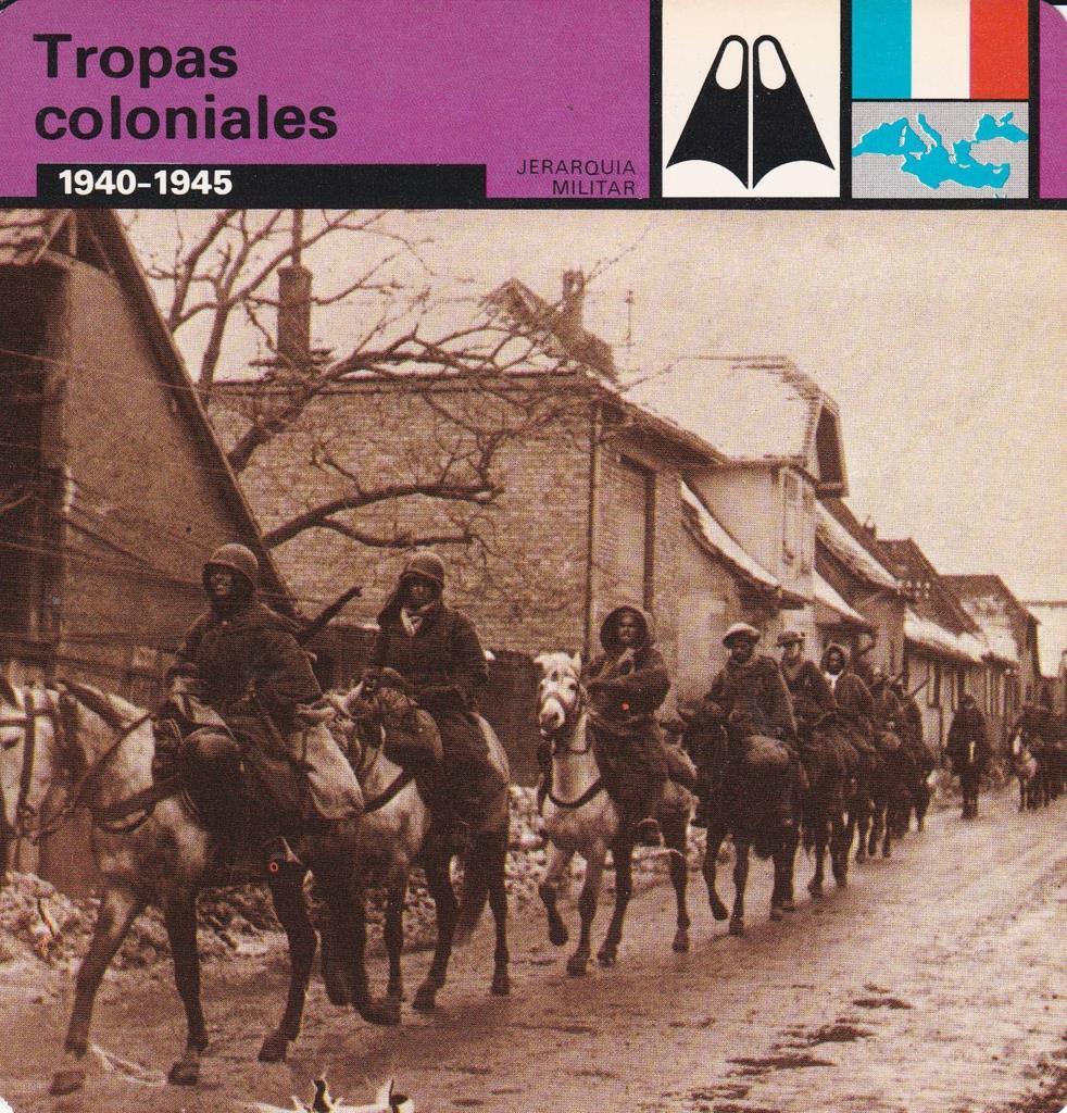 FICHA JERARQUIA MILITAR: TROPAS COLONIALES. 1940-1945