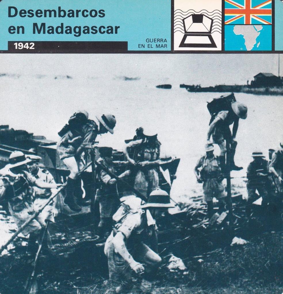 FICHA GUERRA EN EL MAR: DESEMBARCOS EN MADAGASCAR. 1942