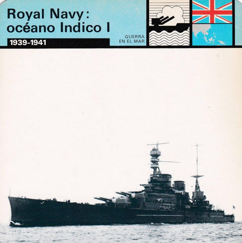 FICHA GUERRA EN EL MAR: ROYAL NAVY: OCEANO INDICO I. 1939-1941