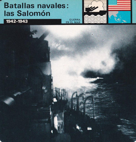 FICHA GUERRA EN EL MAR: BATALLAS NAVALES: LAS SALOMON. 1942-1943