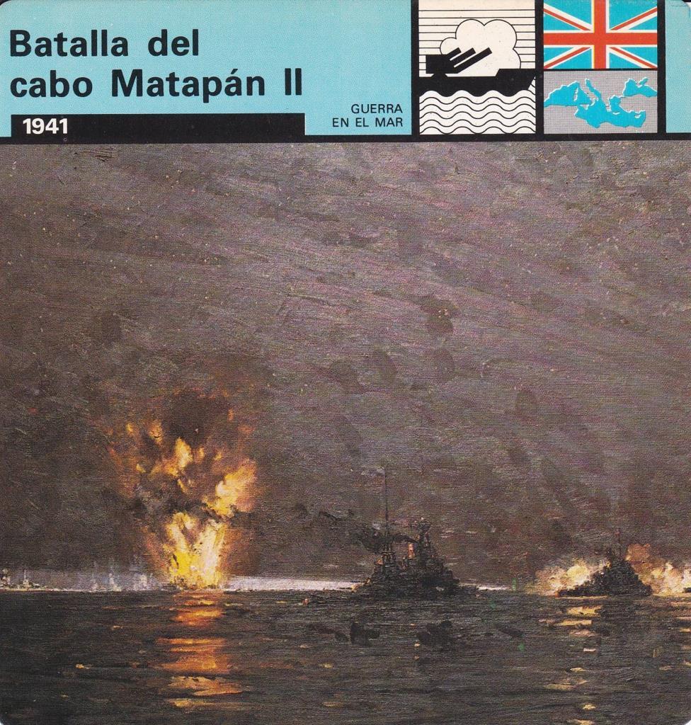 FICHA GUERRA EN EL MAR: BATALLA DEL CABO MATAPAN II. 1941