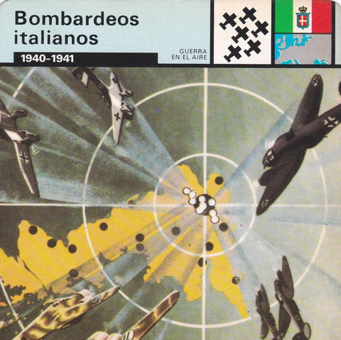 FICHA GUERRA EN EL AIRE: BOMBARDEOS ITALIANOS. 1940-1941