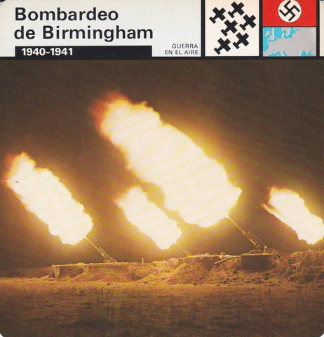 FICHA GUERRA EN EL AIRE: BOMBARDEO DE BIRMINGHAM. 1940-1941