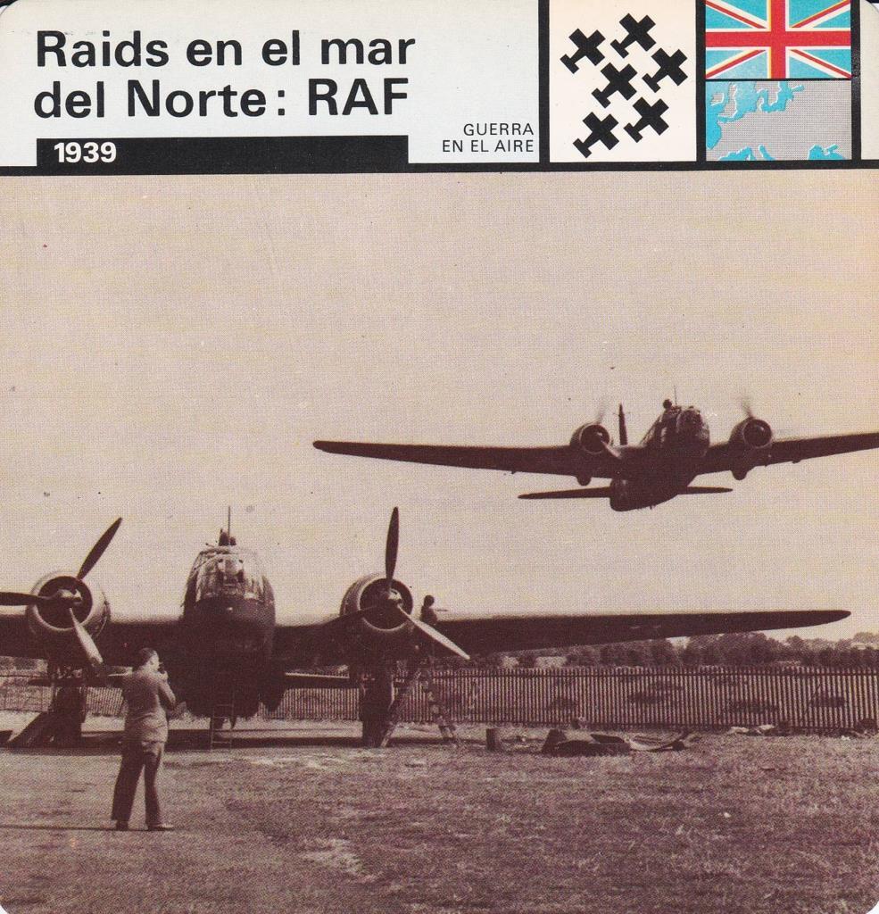 FICHA GUERRA EN EL AIRE: RAIDS EN EL MAR DEL NORTE: RAF. 1939