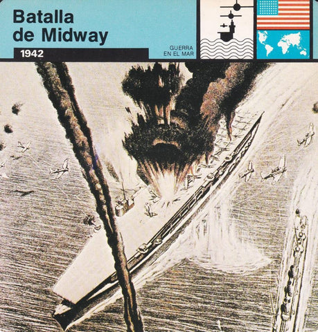 FICHA GUERRA EN EL MAR: BATALLA DE MIDWAY. 1942