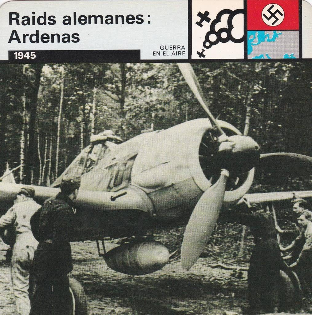 FICHA GUERRA EN EL AIRE: RAIDS ALEMANES: ARDENAS. 1945