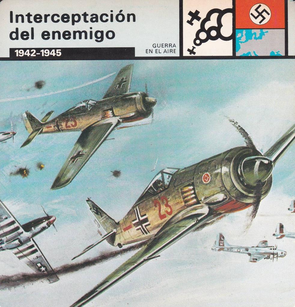 FICHA GUERRA EN EL AIRE: INTERCEPTACION DEL ENEMIGO. 1942-1945