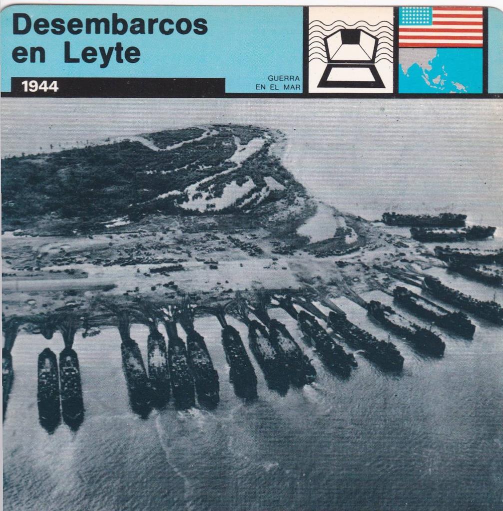 FICHA GUERRA EN EL MAR: DESEMBARCOS EN LEYTE. 1944