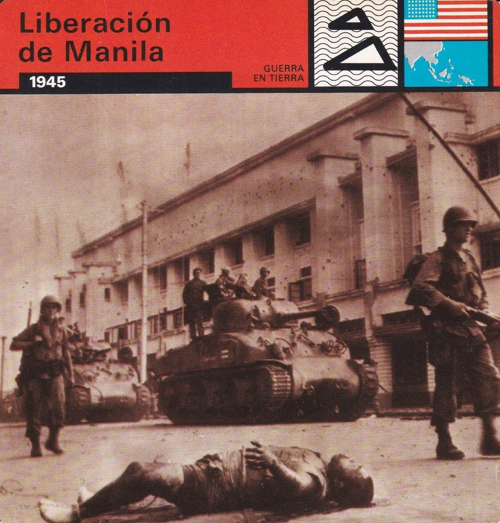 FICHA GUERRA EN TIERRA: LIBERACION DE MANILA. 1945