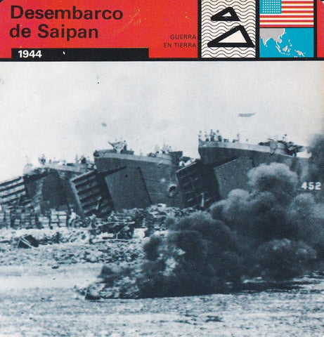 FICHA GUERRA EN TIERRA: DESEMBARCO DE SAIPAN. 1944