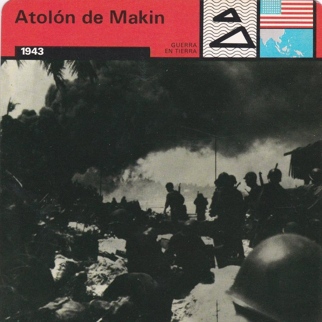 FICHA GUERRA EN TIERRA: ATOLON DE MAKIN. 1943