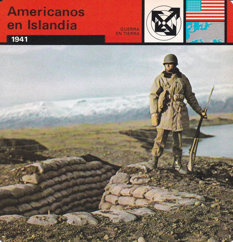 FICHA GUERRA EN TIERRA: AMERICANOS EN ISLANDIA. 1941