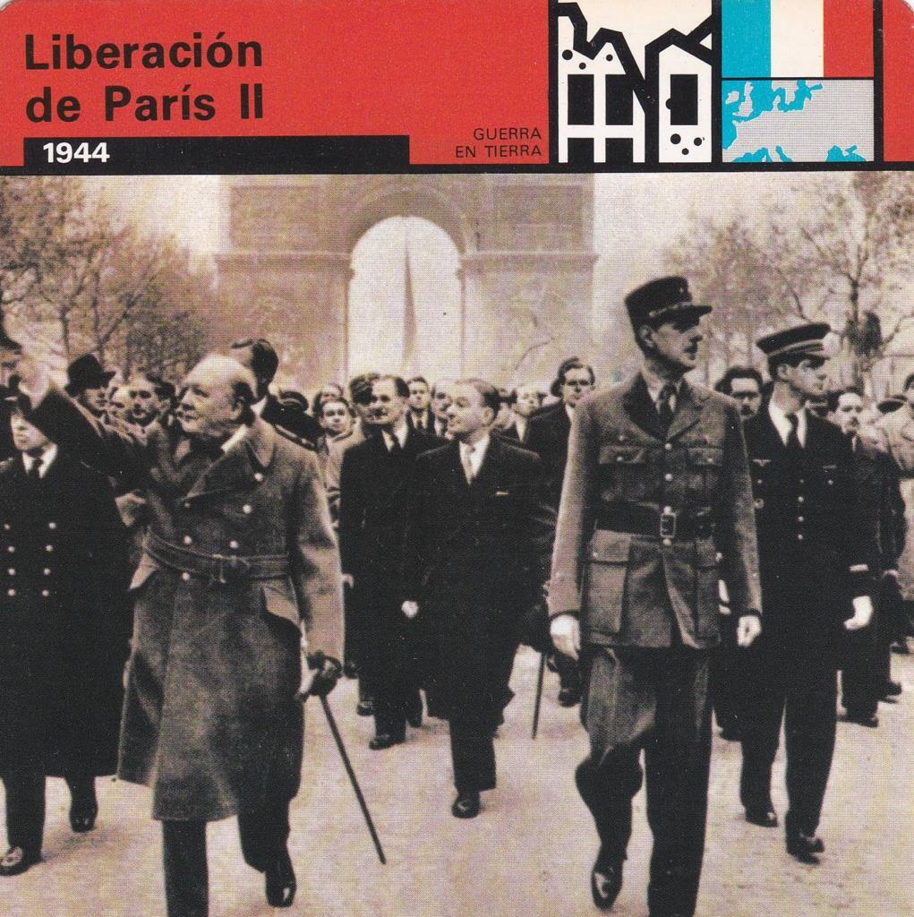 FICHA GUERRA EN TIERRA: LIBERACION DE PARIS II. 1944