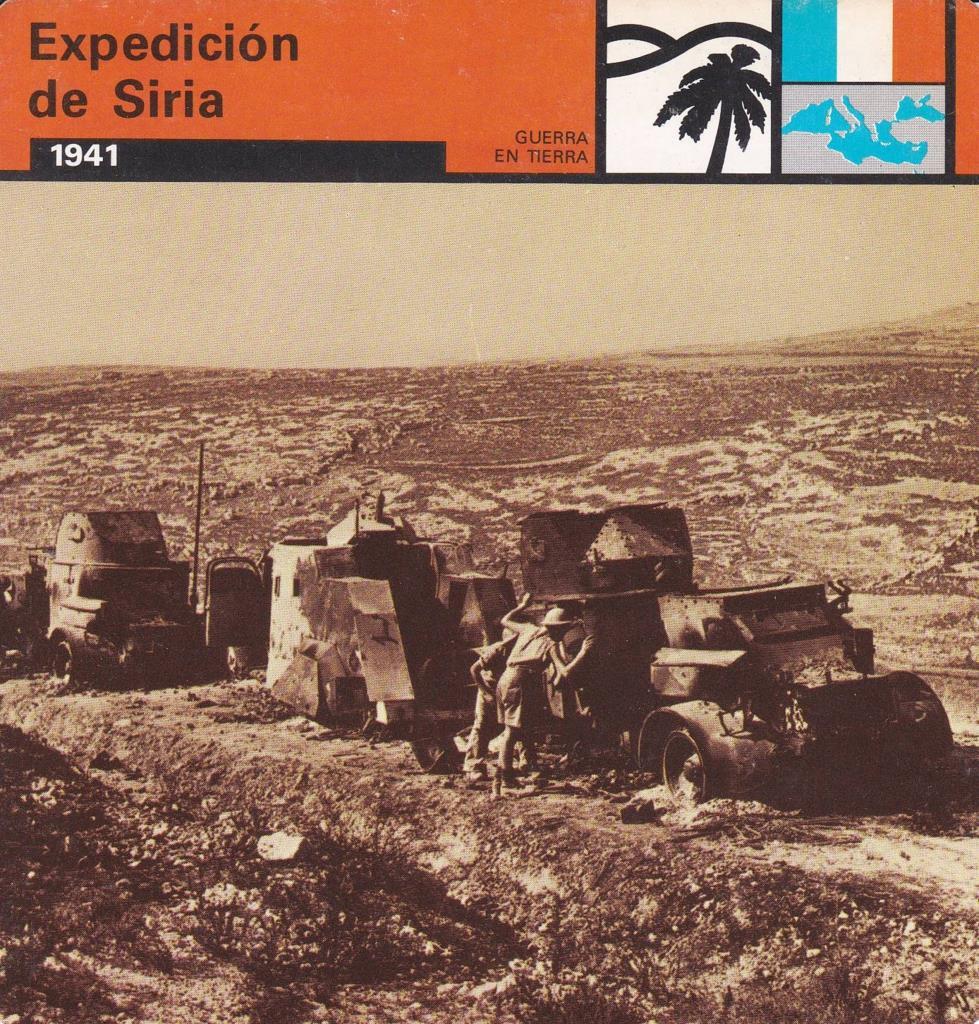 FICHA GUERRA EN TIERRA: EXPEDICION EN SIRIA. 1941