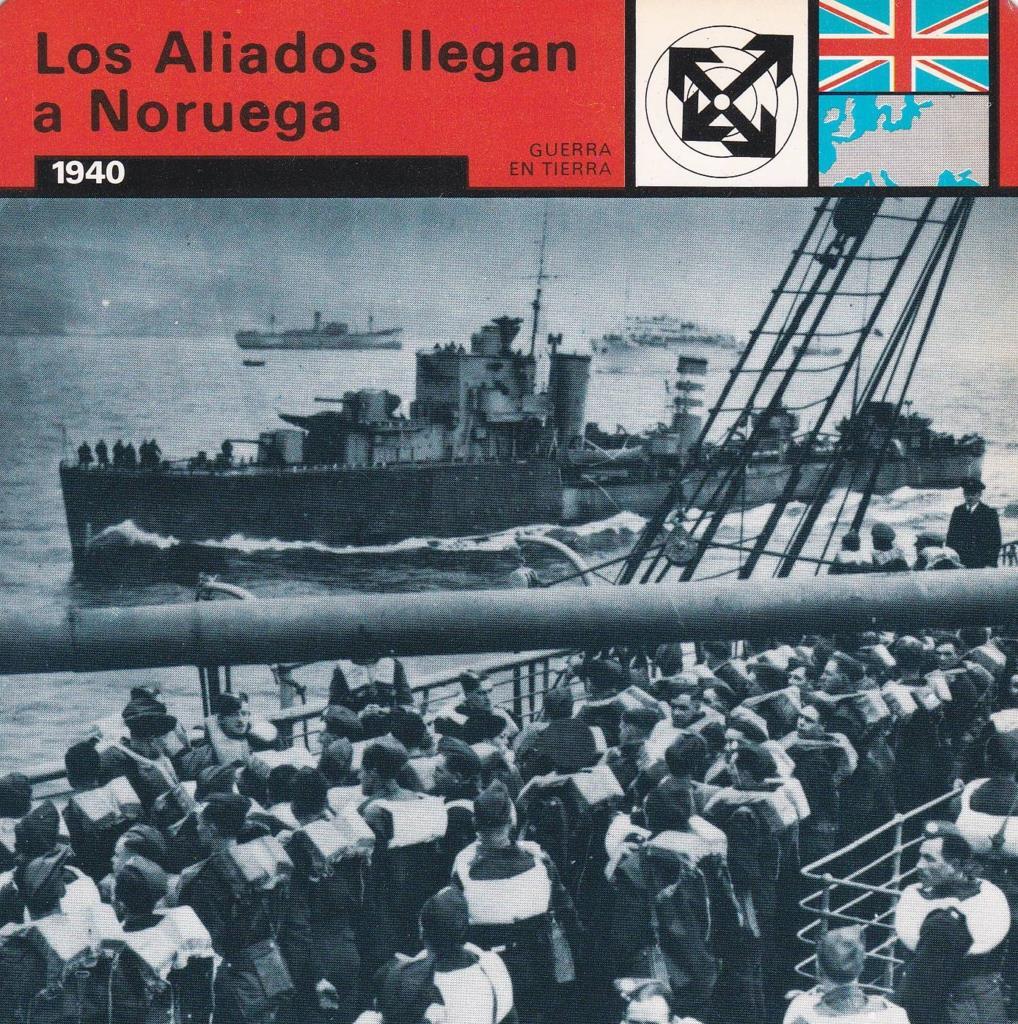 FICHA GUERRA EN TIERRA: LOS ALIADOS LLEGAN A NORUEGA. 1940