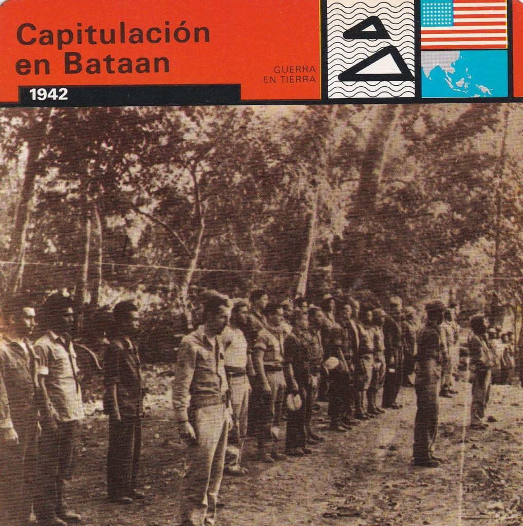 FICHA GUERRA EN TIERRA: CAPITULACION EN BATAAN. 1942