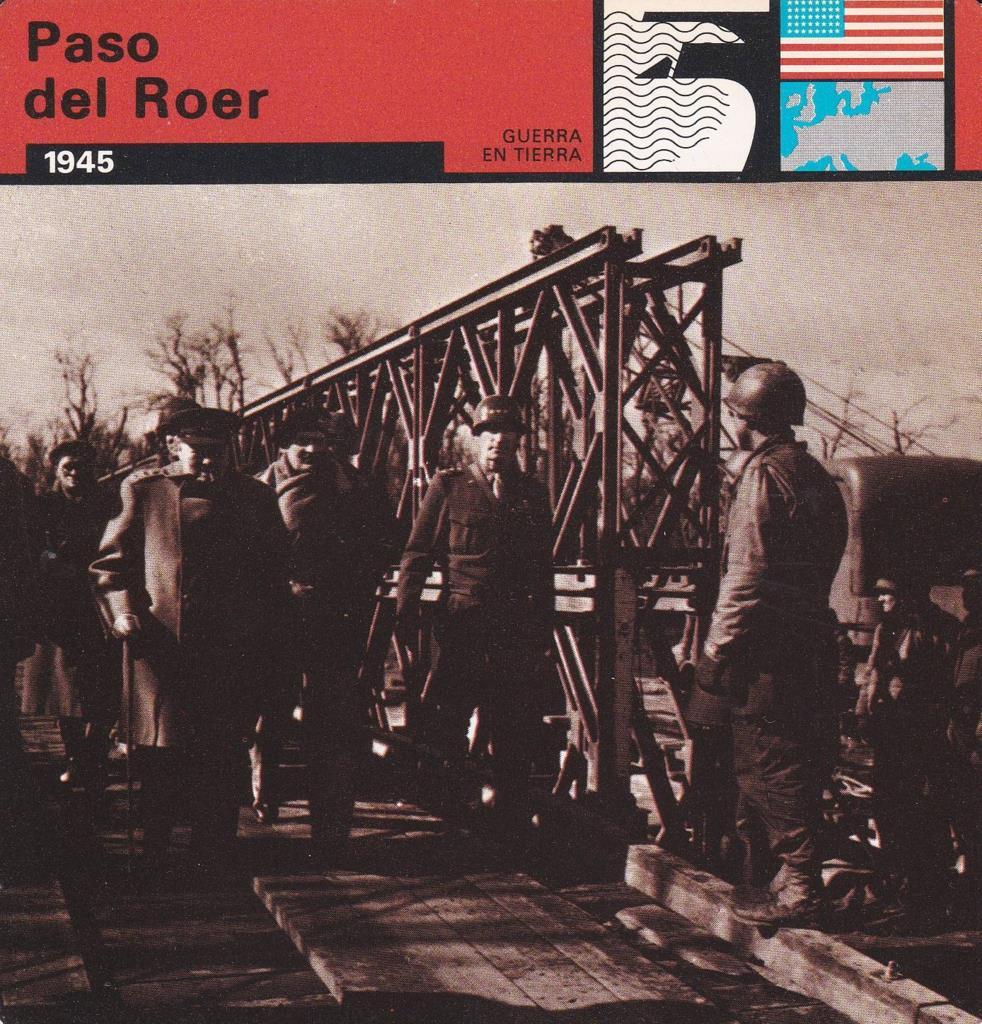 FICHA GUERRA EN TIERRA: PASO DEL ROER. 1945