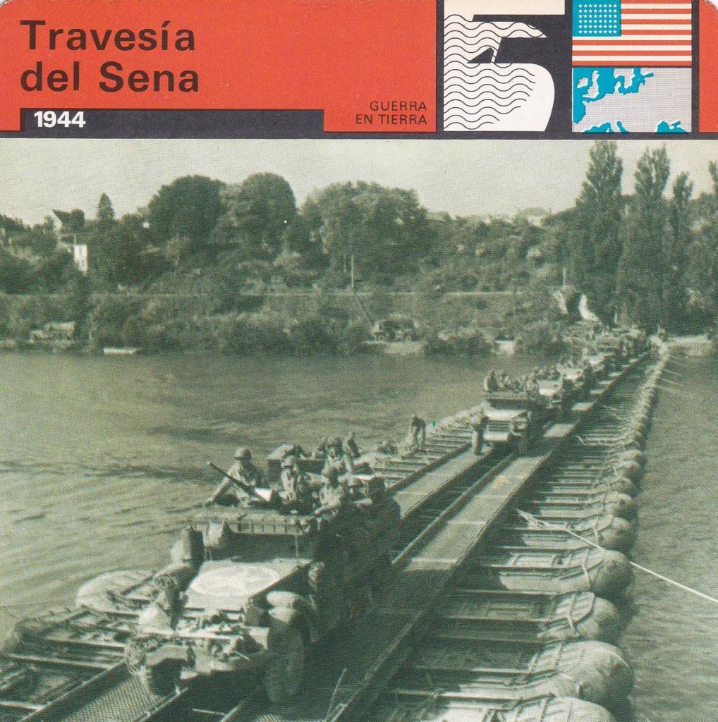 FICHA GUERRA EN TIERRA: TRAVESIA DEL SENA. 1944