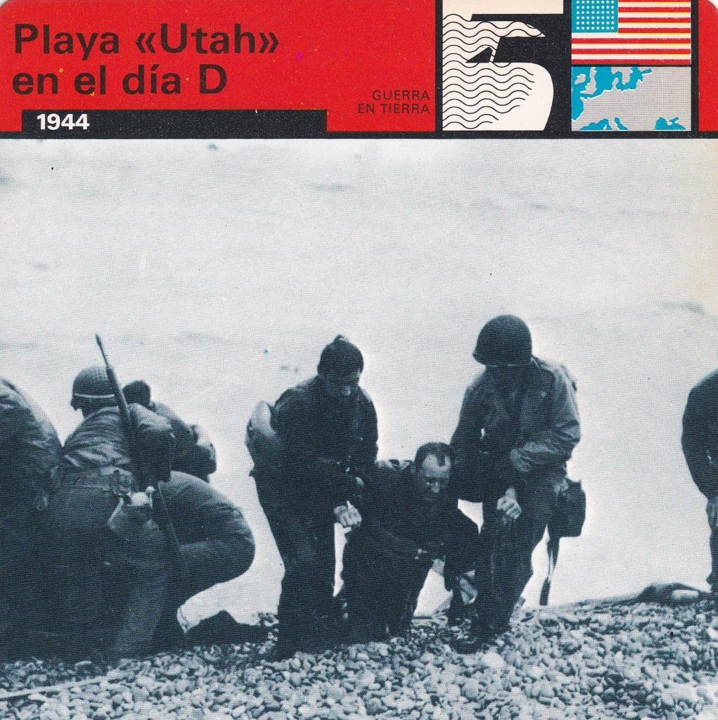 FICHA GUERRA EN TIERRA: PLAYA "UTAH" EN EL DIA D. 1944