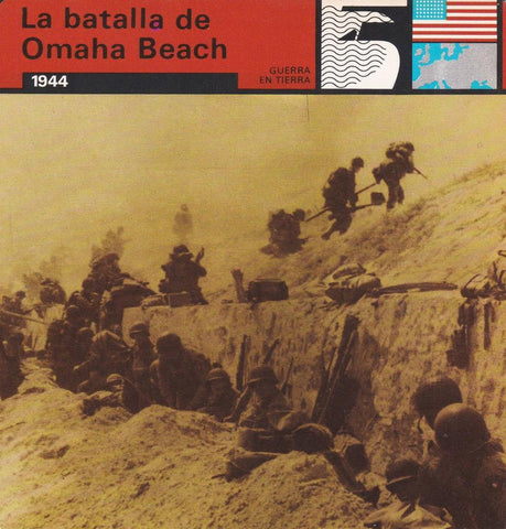 FICHA GUERRA EN TIERRA: LA BATALLA DE OMAHA BEACH. 1944