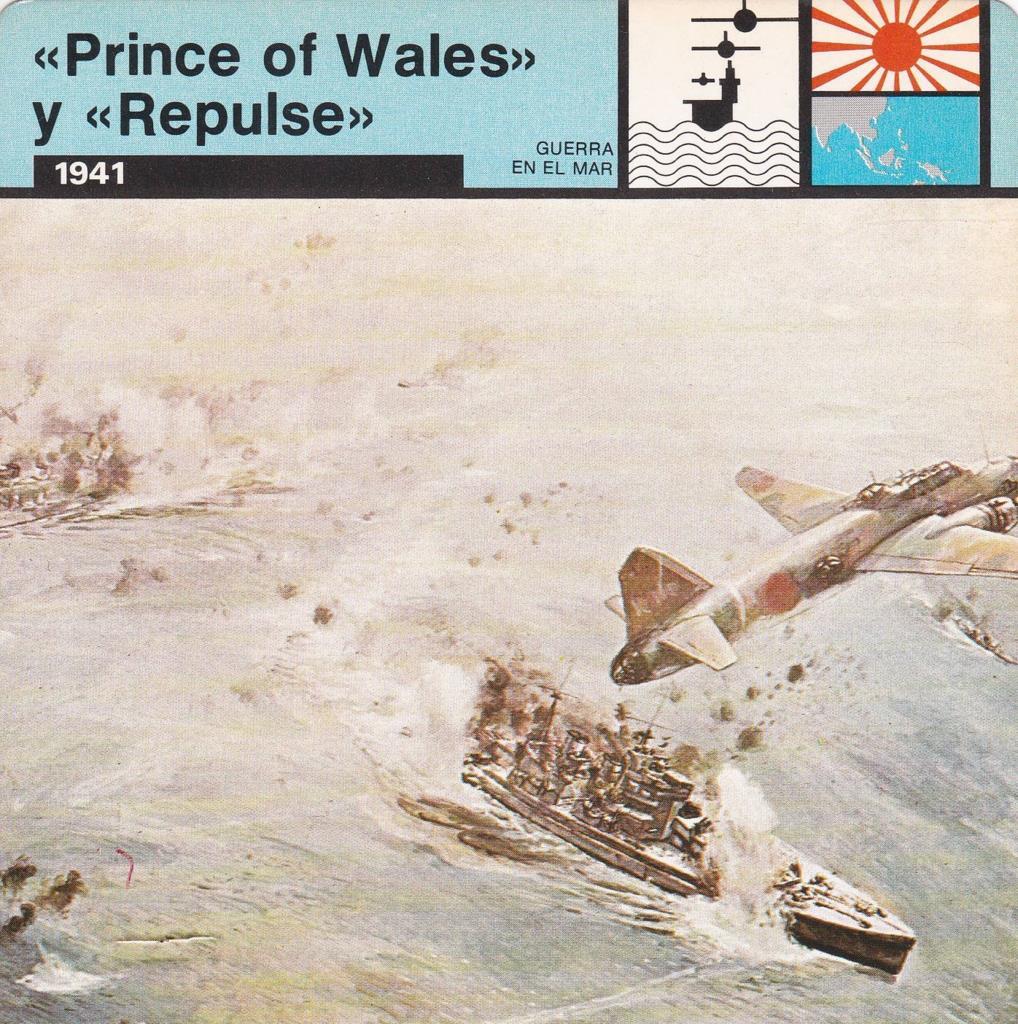 FICHA GUERRA EN EL MAR: "PRINCE OF WALES" Y "REPULSE". 1941