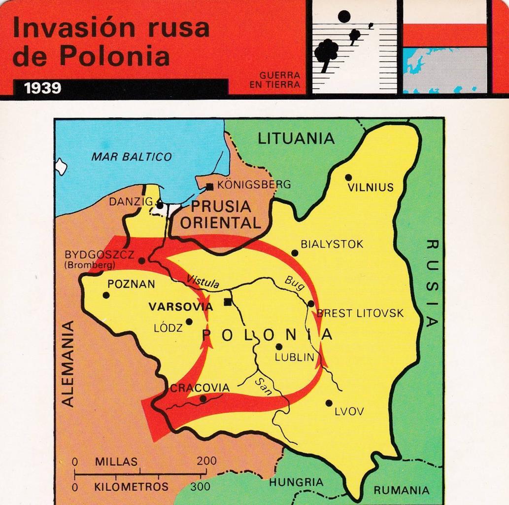 FICHA GUERRA EN TIERRA: INVASION RUSA DE POLONIA. 1939