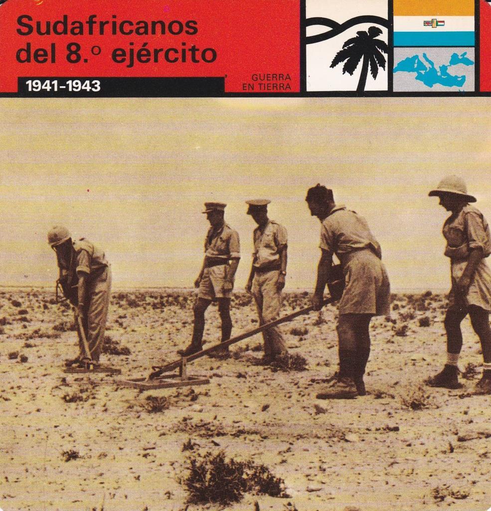 FICHA GUERRA EN TIERRA: SUDAFRICANOS DEL 8 EJERCITO. 1941-1943