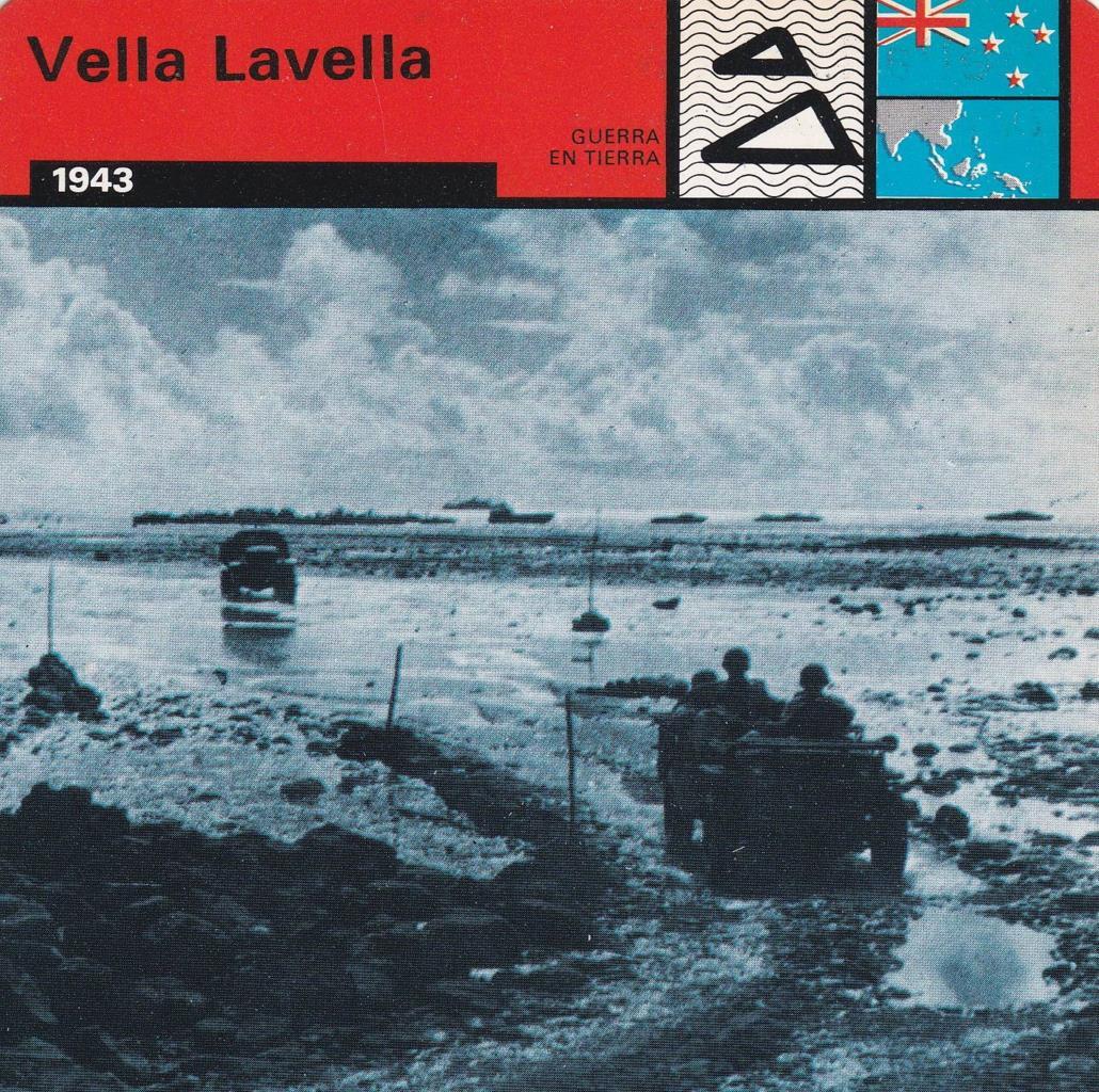 FICHA GUERRA EN TIERRA: VELLA LAVELLA. 1943