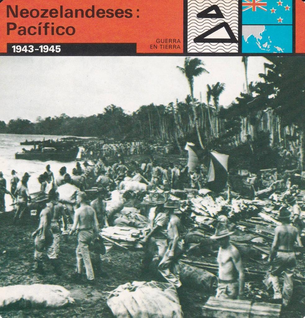 FICHA GUERRA EN TIERRA: NEOZELANDESES: PACIFICO. 1943-1945