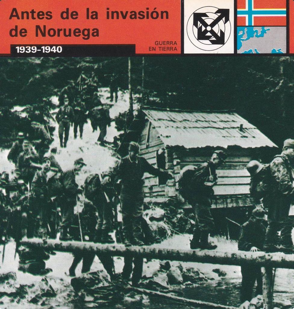 FICHA GUERRA EN TIERRA: ANTES DE LA INVASION DE NORUEGA. 1939-1940