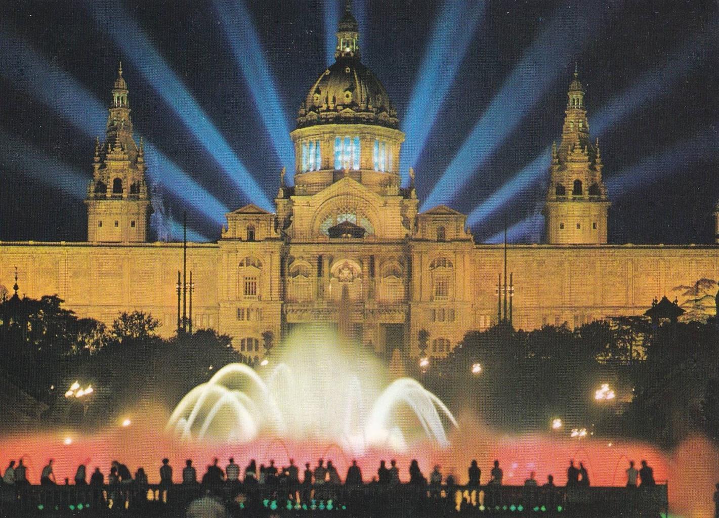 POSTAL B11708: BARCELONA: FUENTE LUMINOSA DE MONJUÏC. DIVERSOS ASPECTOS