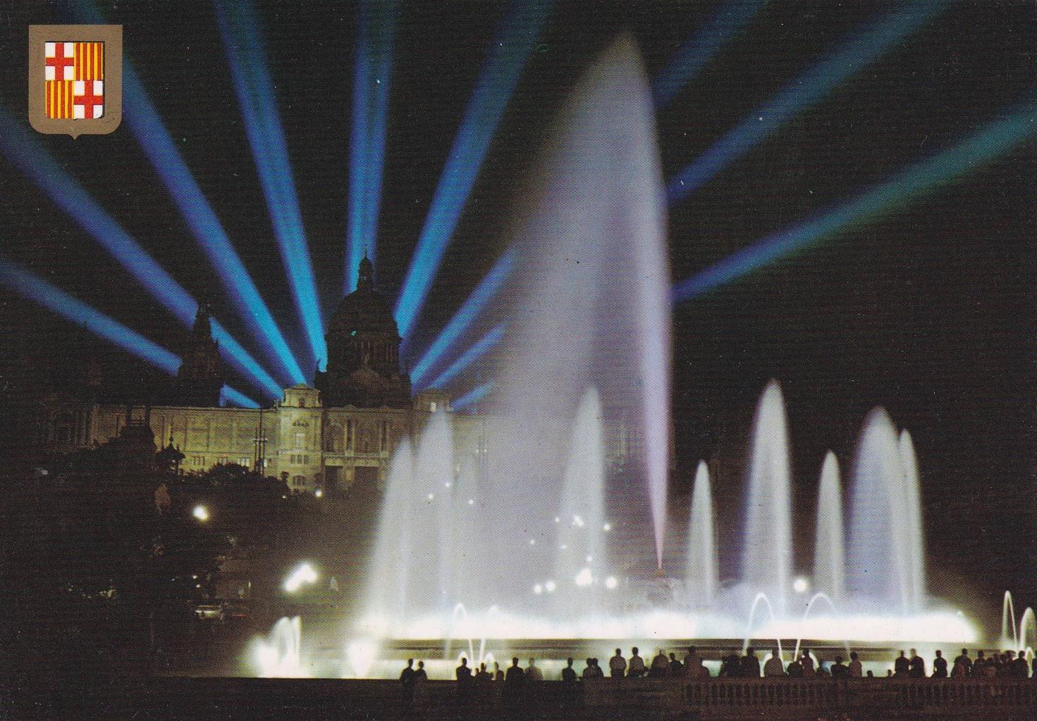 POSTAL B11707: BARCELONA: FUENTE LUMINOSA DE MONJUÏC. DIVERSOS ASPECTOS