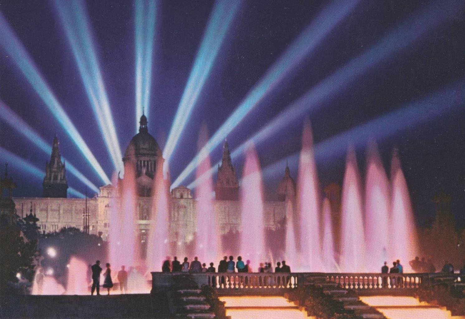 POSTAL B11706: BARCELONA: FUENTE LUMINOSA DE MONJUÏC. DIVERSOS ASPECTOS