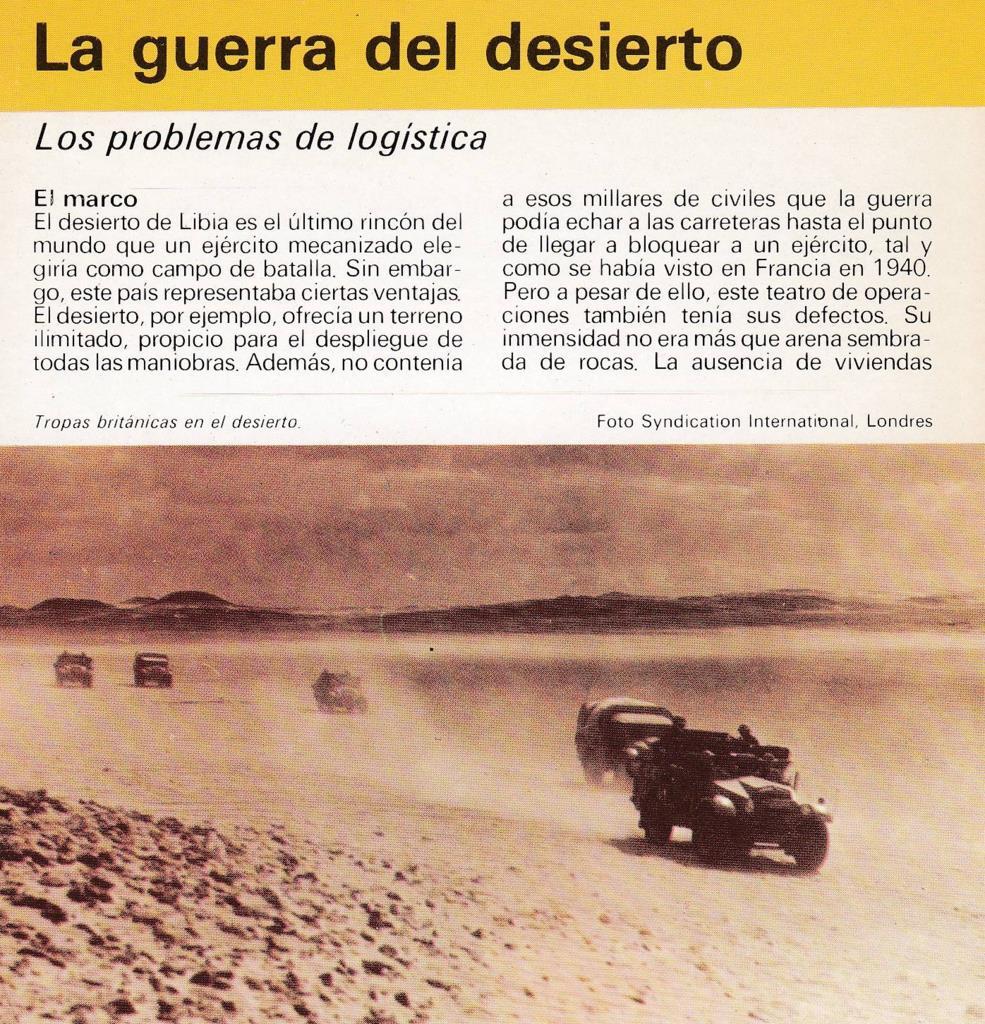 CRONOLOGIA: LA GUERRA DEL DESIERTO. TRIPTICO