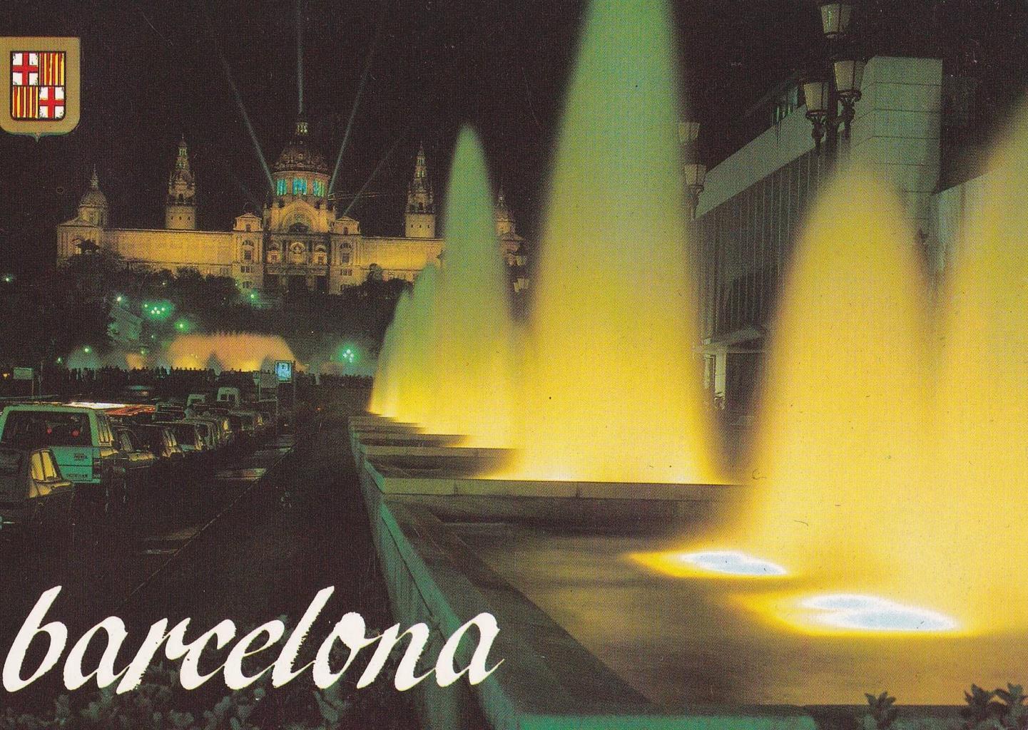 POSTAL B11711: BARCELONA: FUENTE LUMINOSA DE MONJUÏC. DIVERSOS ASPECTOS